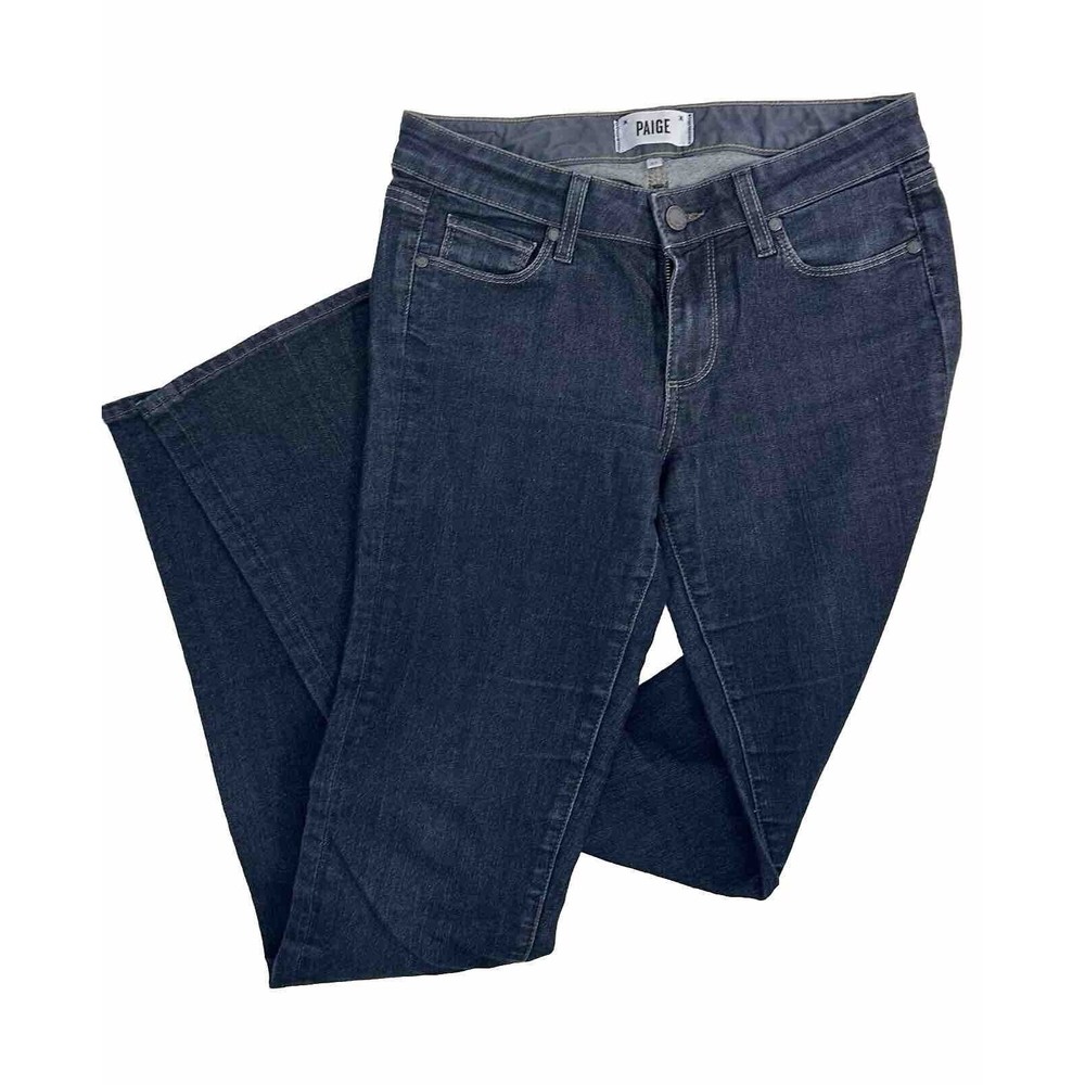 Paige Manhattan Bootcut Jeans Womens Size 27 Blue Dark Wash Denim Regular